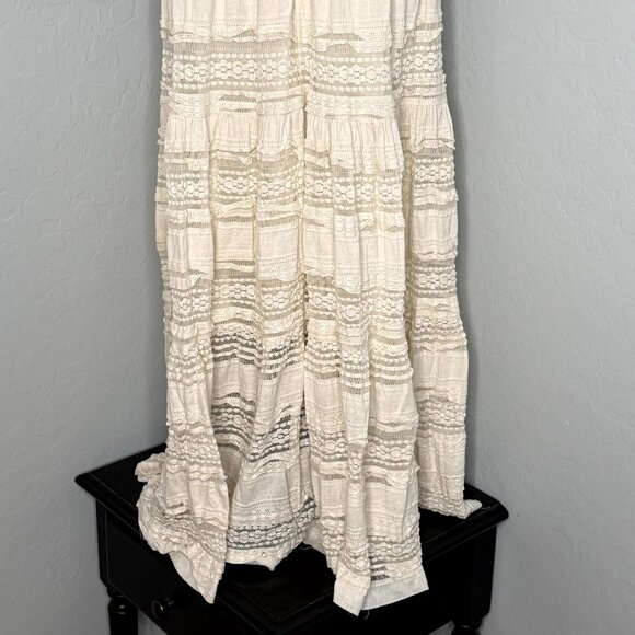 Torrid Ivory Lace High Neck Sleeveless Lined Tiered Dress Size 18 - Picture 11 of 13